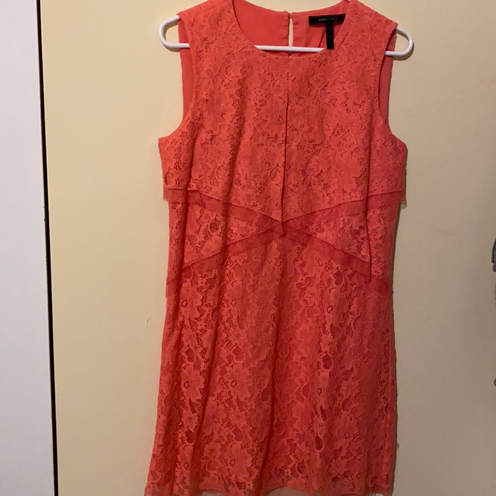 BCBG pink lace dress